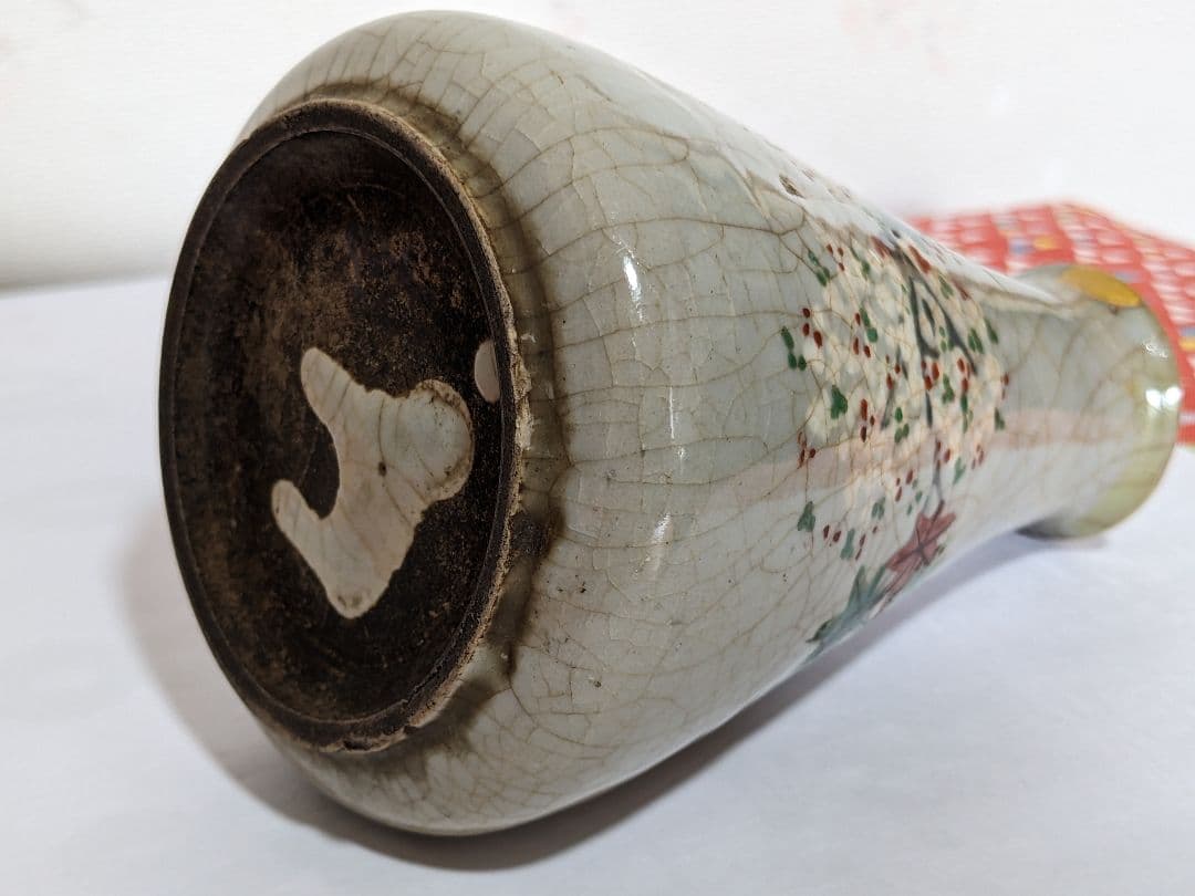 ♦犬山焼 雲錦手紋様 徳利 幕末〜明治時代初期 コレクション 骨董品アンティーク