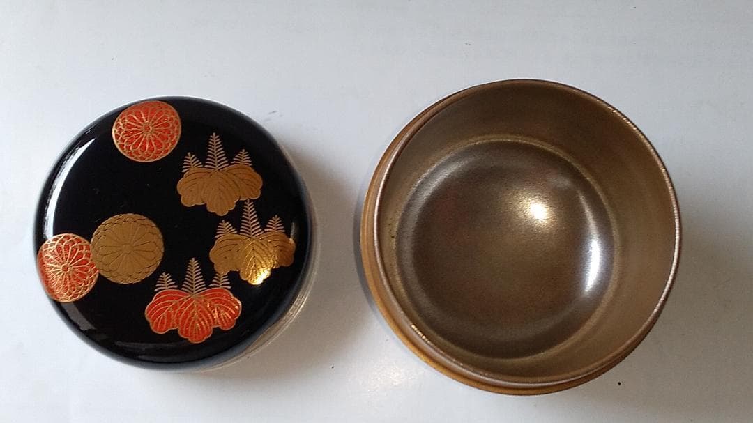 彭祖棗 』 前端春斉 作 蒔絵 内銀溜 漆器 漆芸 抹茶 茶道具 共