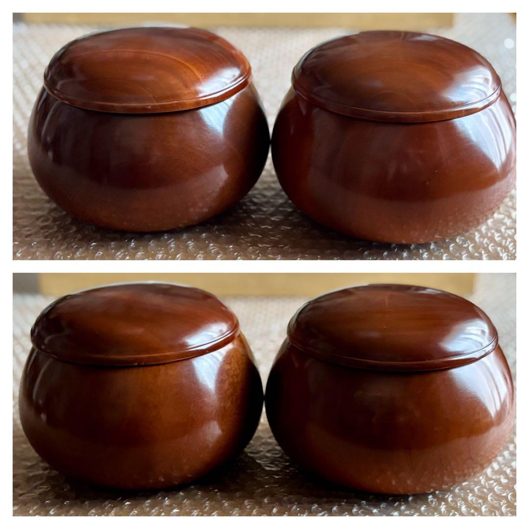 【価格交渉可】囲碁③ 卓上碁盤＋桜碁笥＋ガラス碁石3点セット