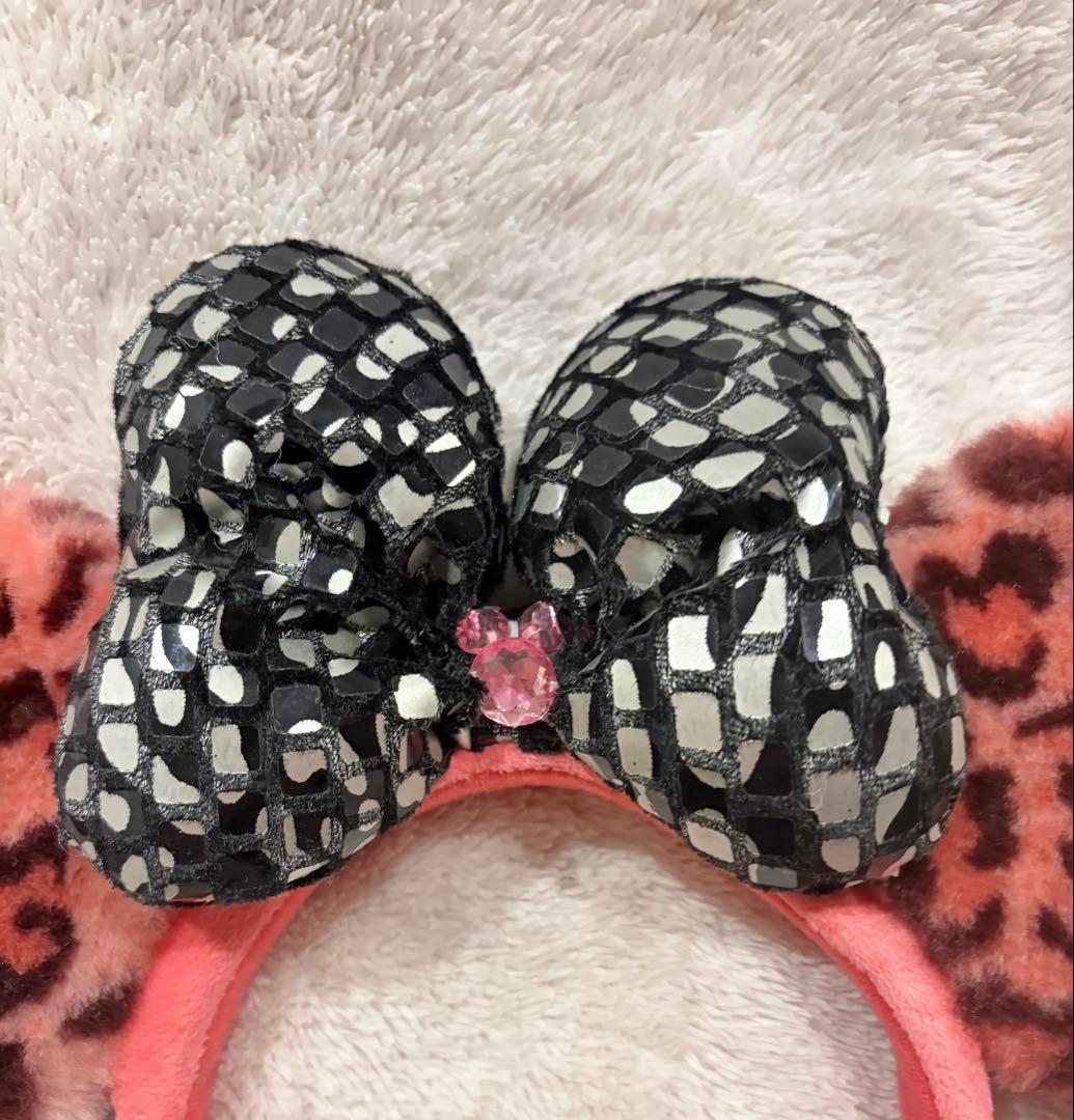 ミニー ヒョウ柄 カチューシャ ピンク - メルカリ