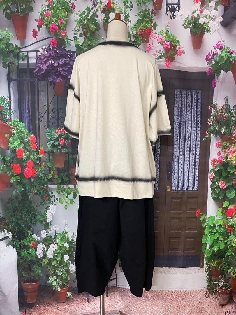 ロータス976新品TRUBE綿ストレッチコクーンパンツ(BK)