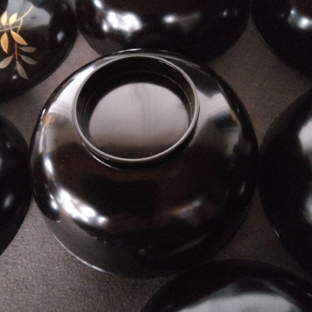 輪島塗り お椀 蒔絵 南天