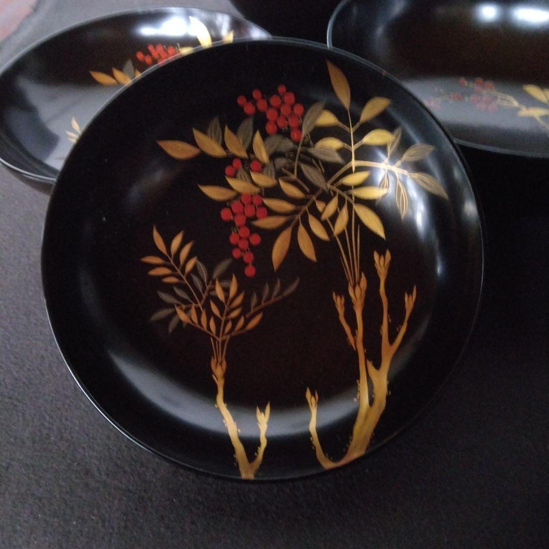 輪島塗り お椀 蒔絵 南天