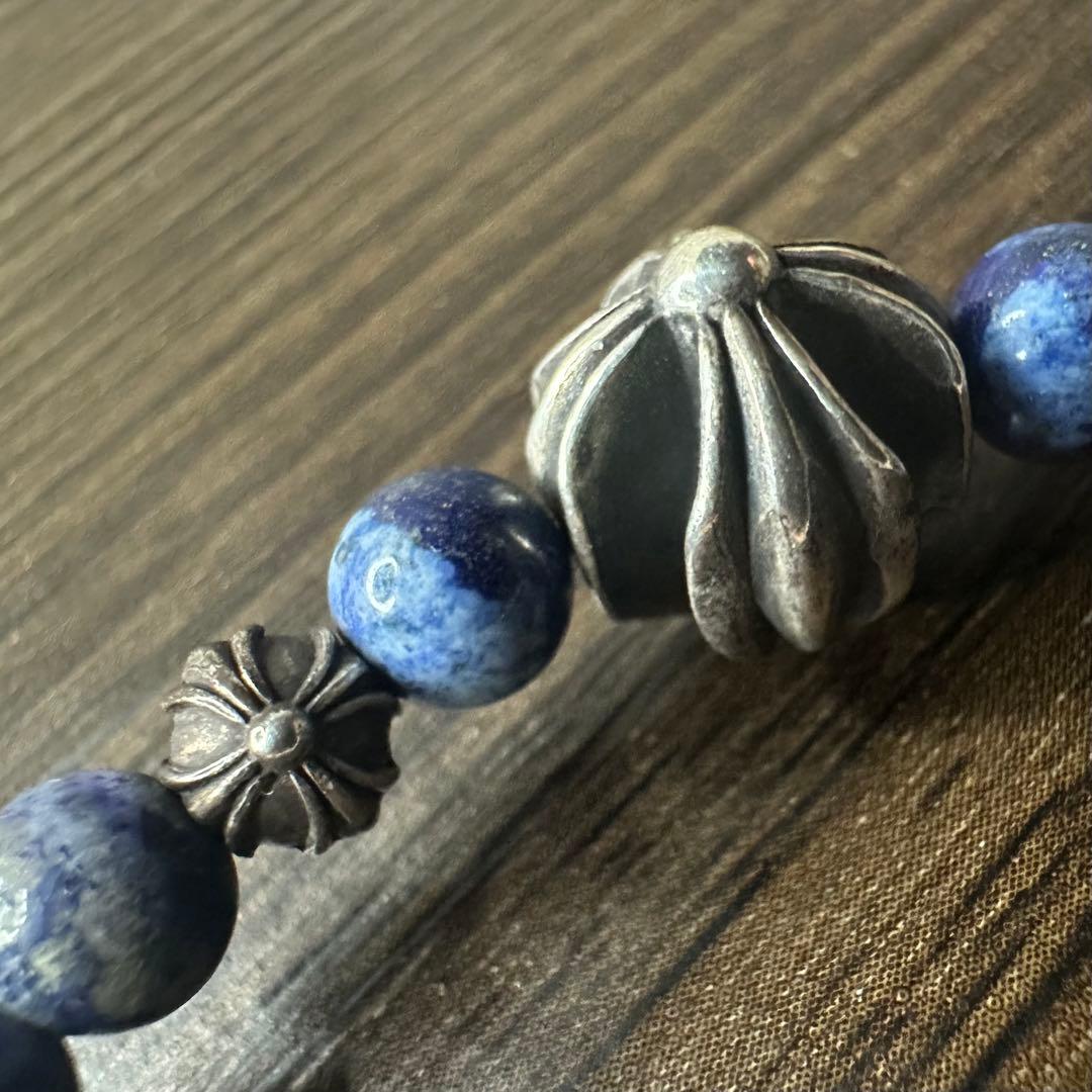 □ Chrome Hearts ビーズ ブレスレット クロスボール □ 天然石 CHROME