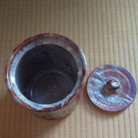 A 29 茶道 水指 鼠志野・加藤鐐作 ( 未使用品 )