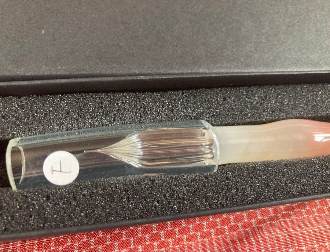 aun ガラスペン（未使用） 灯す オレンジ F細字 ガラス工房 a un～ア