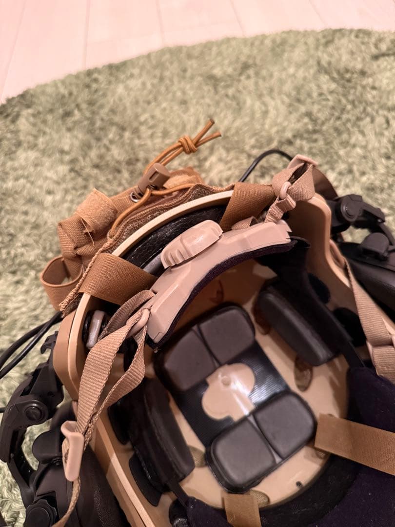 タンカラー モジュラー ヘルメット ダミーナイトビジョン、ヘッド