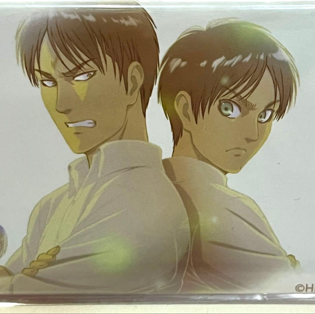 希少】進撃の巨人 WITSTUDIO スクエア缶バッジ エレン ジャン(変装