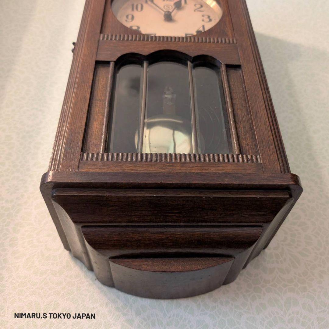 アンティーク掛時計　古時計ゼンマイ掛時計　振り子時計