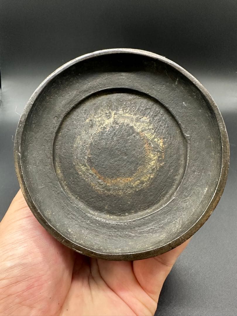 銅製 花生 筆入れ 江戸時代 金工 骨董 古美術