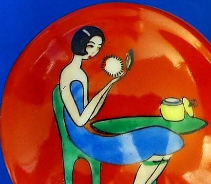 希少オールドノリタケ/デコレディ/パフケースアールデコ