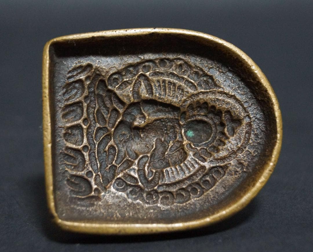 オールドチベット古銅製擦擦鋳型ツァツァモールド文殊菩薩 (マンジュ