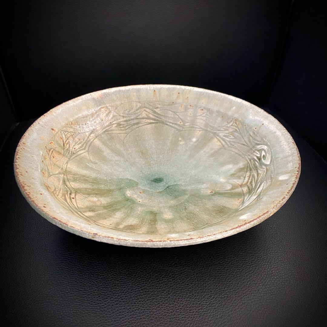 坂口健 白化粧掻落鉢 盛鉢 大皿 25cm 皿 器 作家もの 作陶