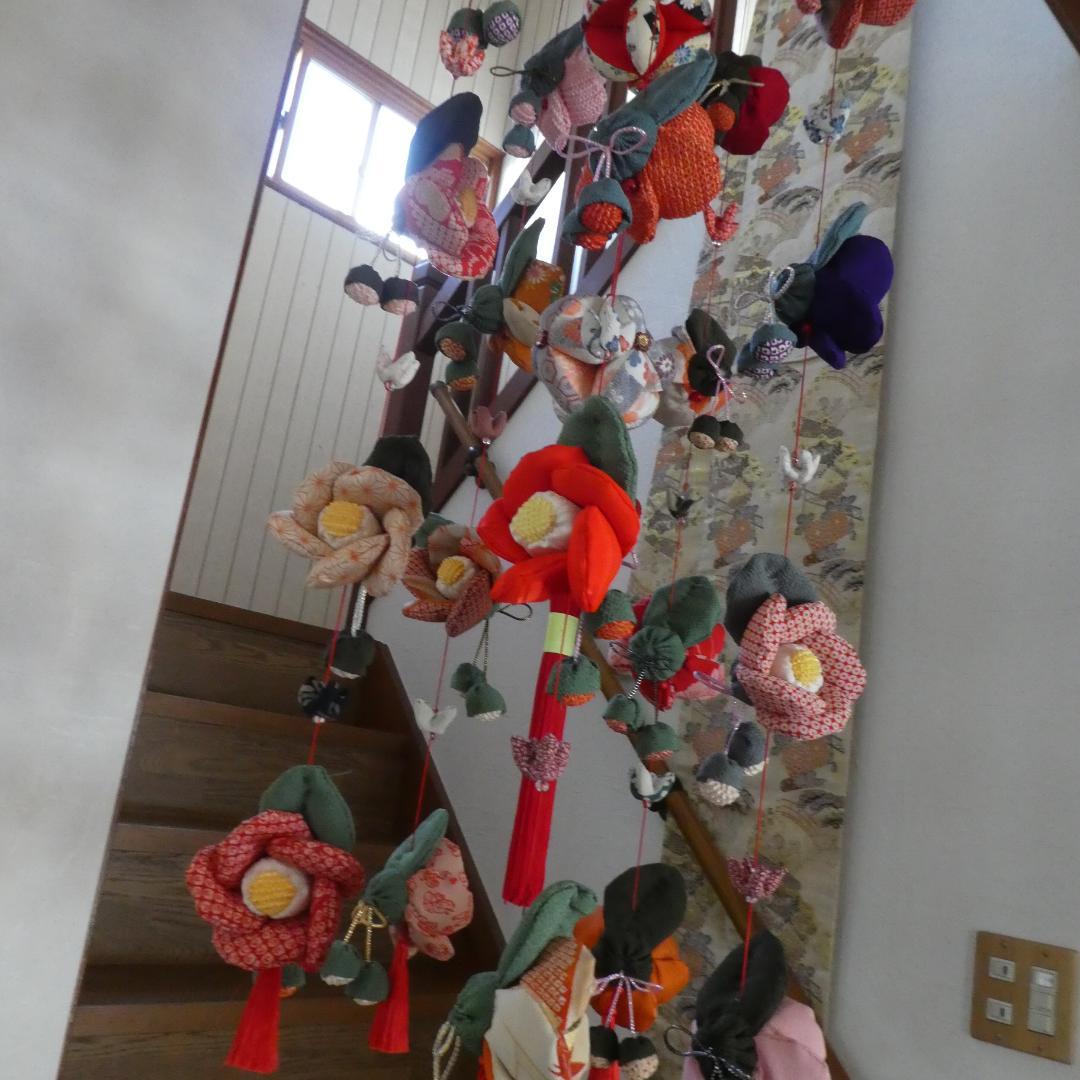 古布　正絹　吊るし雛　錦紗縮緬　アンティーク　疋田模様　さげもん　鬼しぼ