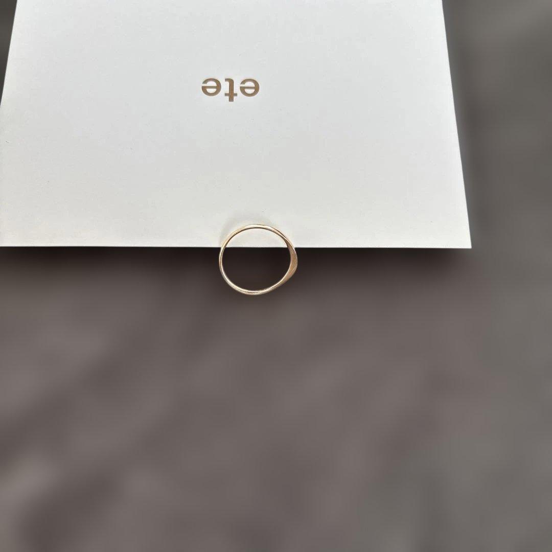 エテ ete レイヤードリング　 10金K10 イエローゴールド 11号 1g