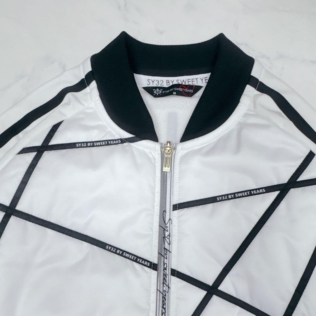 SY32 レディース フルジップアップブルゾン ホワイト サイズM