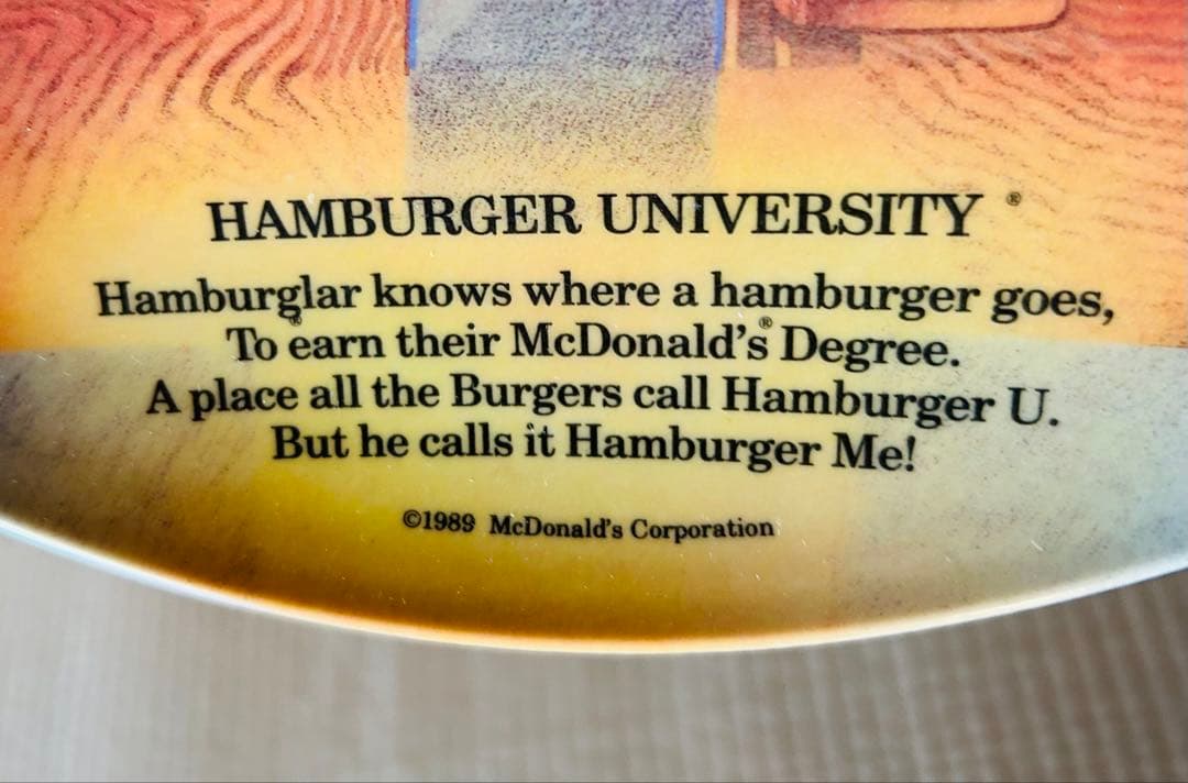 80' McDonald's Plastic Plate×4 マクドナルド絵皿