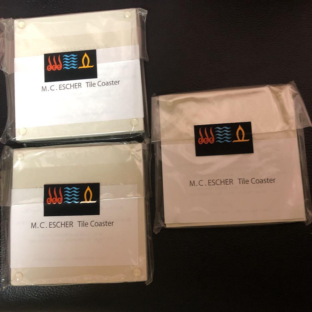 エッシャー タイルコースター 3種セット 美術品・アンティーク