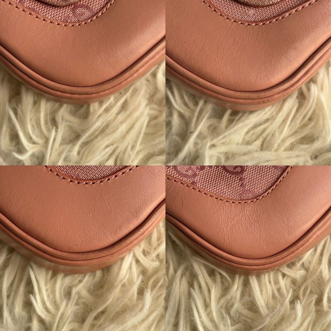 【激レア 良品】グッチ　ワンショルダーバッグ　ジャッキー　GG柄　ピンクベージュ