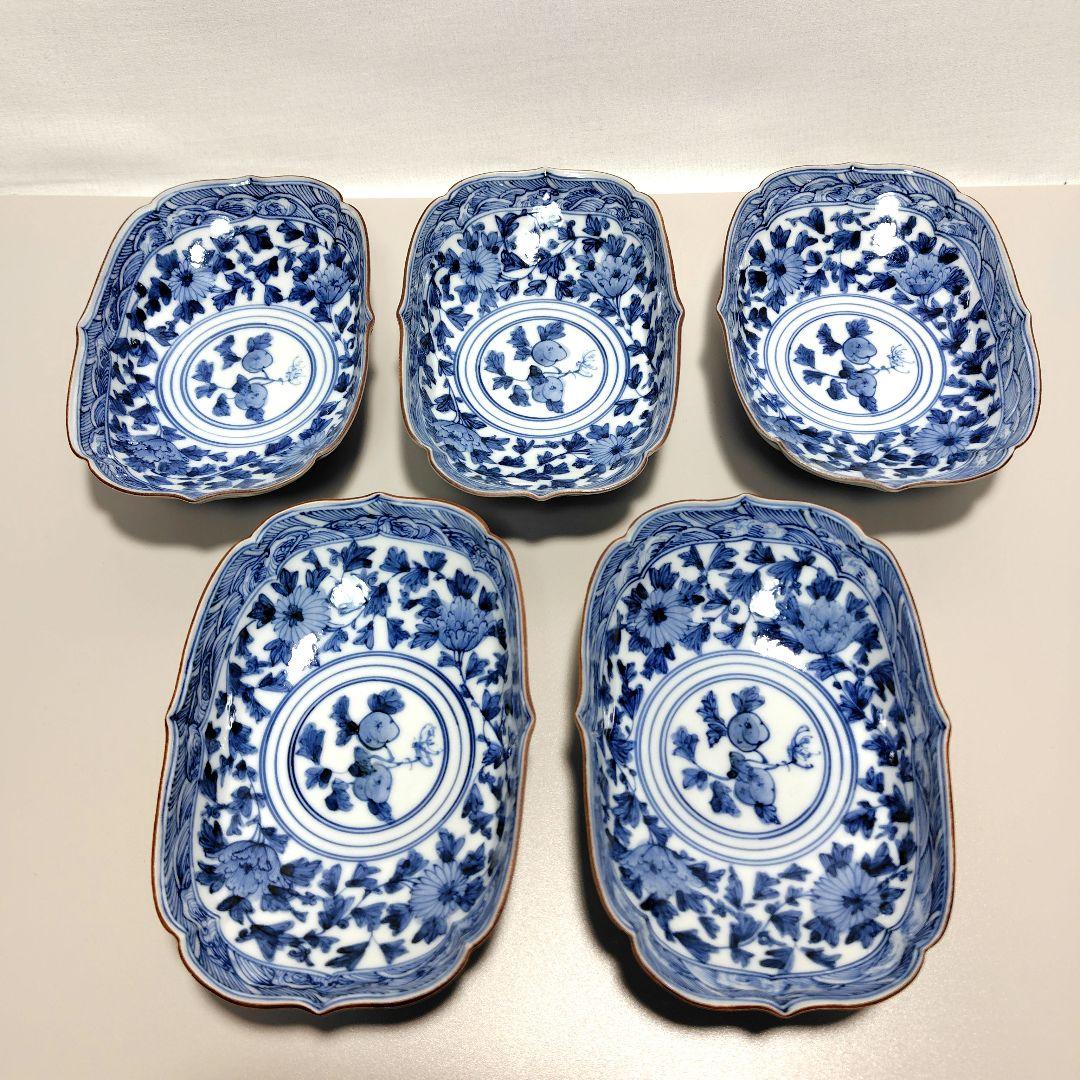 山本長左 唐草 浅鉢揃 九谷焼 桃華唐草 小鉢 5個 - メルカリ