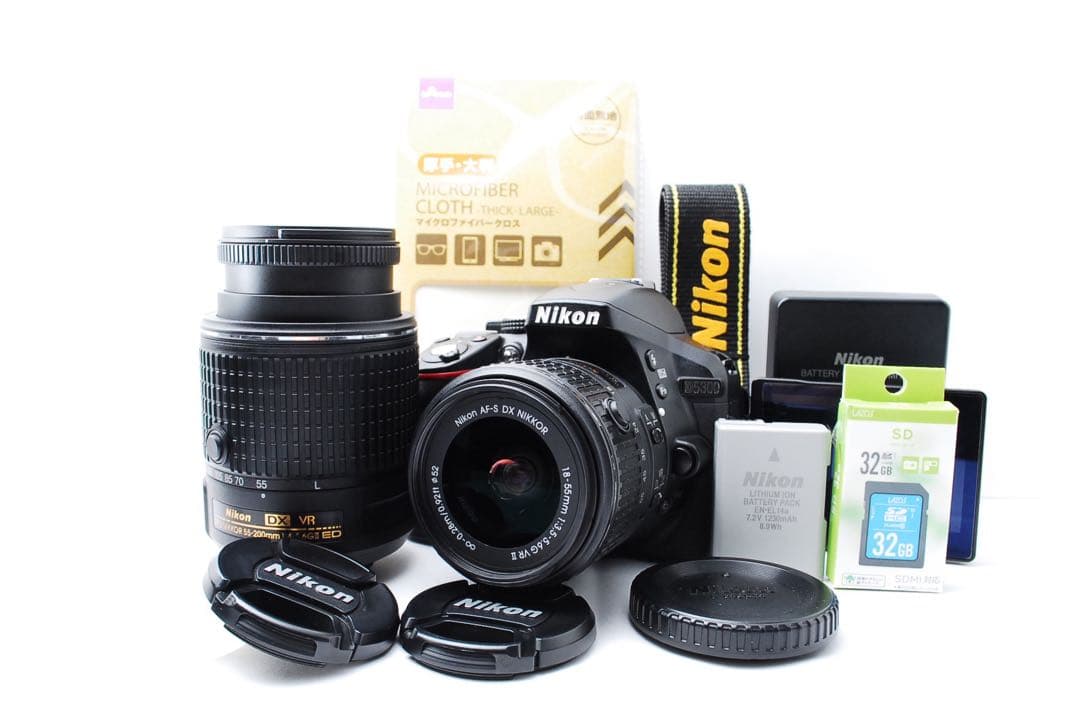 スマホ転送OK♥希少なグレー♥ダブルズーム♥ Nikon D5300 希少色グレー