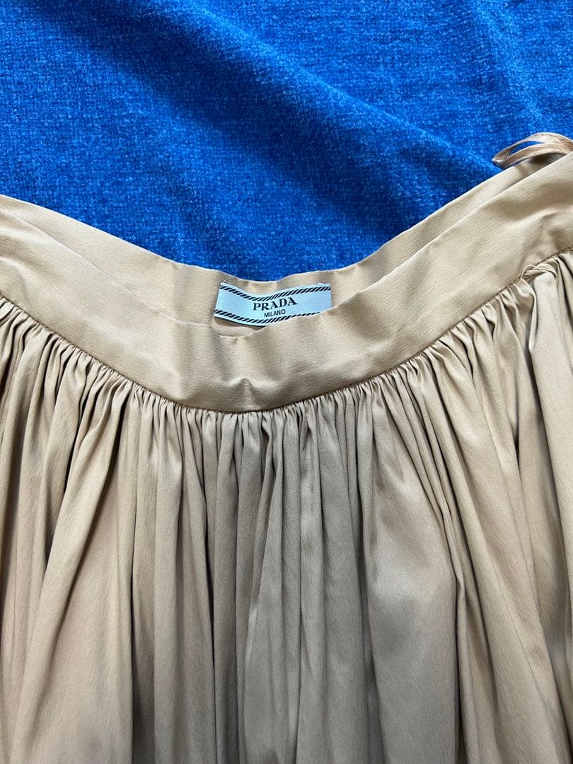 超美品！PRADA プリーツスカート ベージュ サイズ40SプラダMiumiu