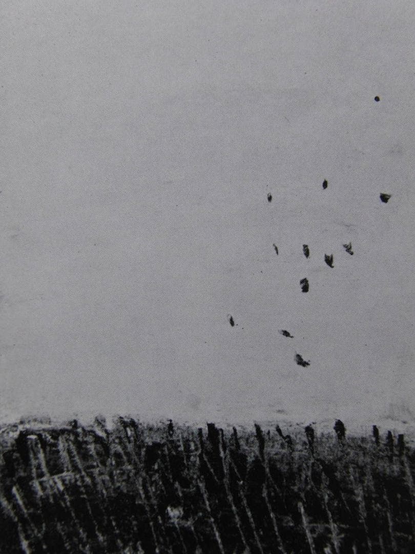 香月泰男、【雀】、希少な額装用画集より、新品額装付、状態良好