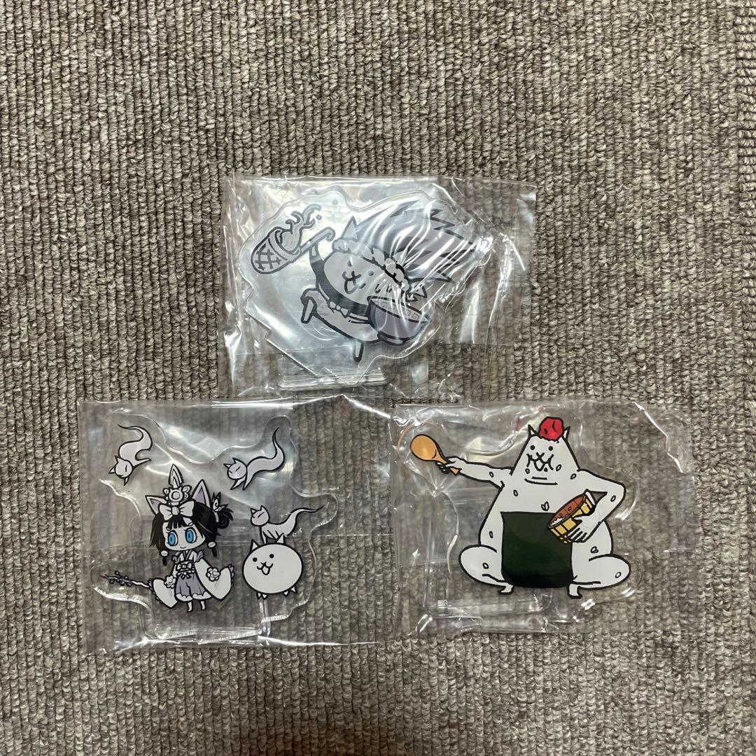 一番くじ にゃんこ大戦争 G賞 味方キャラアクリルスタンド 3個セット