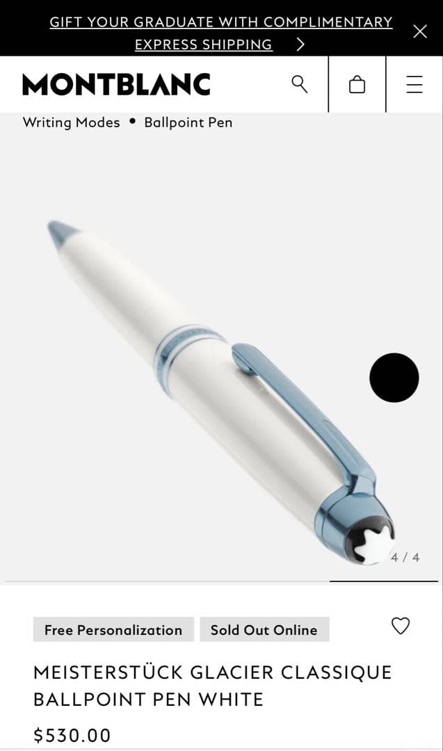 けい様】モンブラン mst glacier BP ホワイト