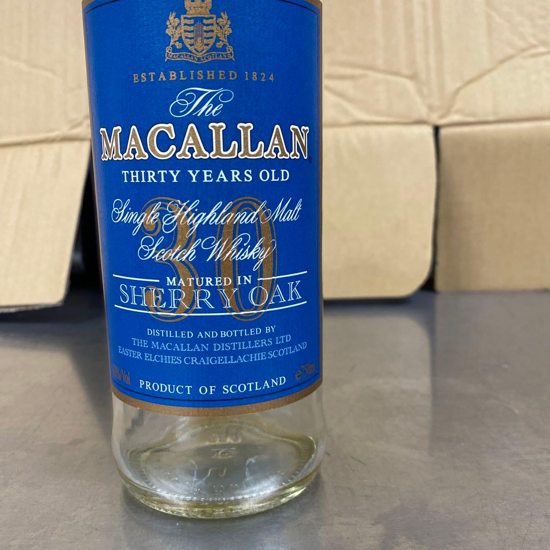 マッカラン30年 空瓶のみ マッカラン 30年 ブルーラベル 空き瓶 ボトル