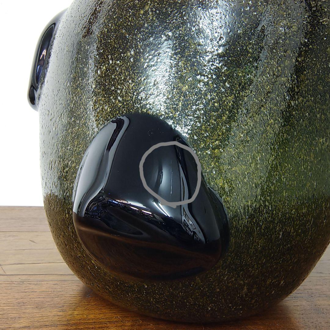 稲嶺盛吉】泡ガラス 花器 ワインクーラー 大作