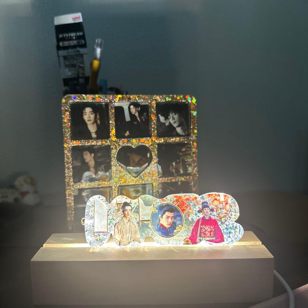 肖戦 厚いレジン置物です&バッグチャームに&ナイトライトにもなり