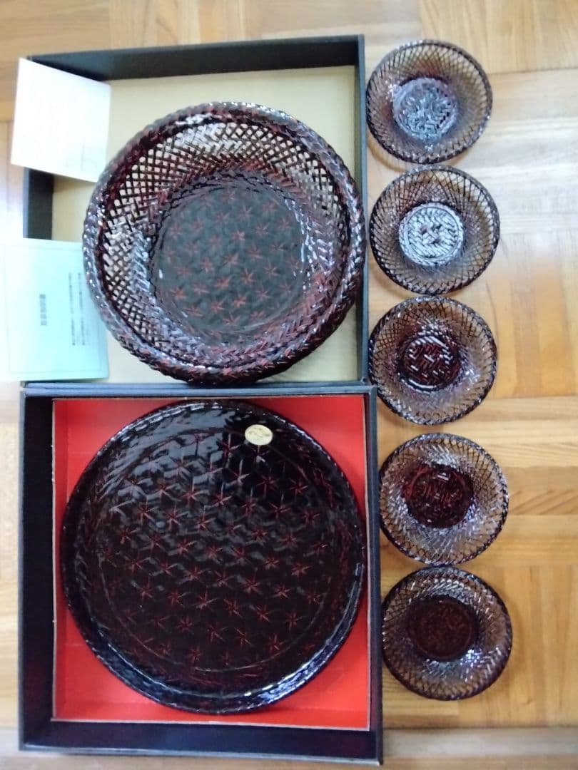茶道具 輪島塗 而妙斎好写 独楽透し 煙草盆 橋田勝博 共箱 漆器 茶事
