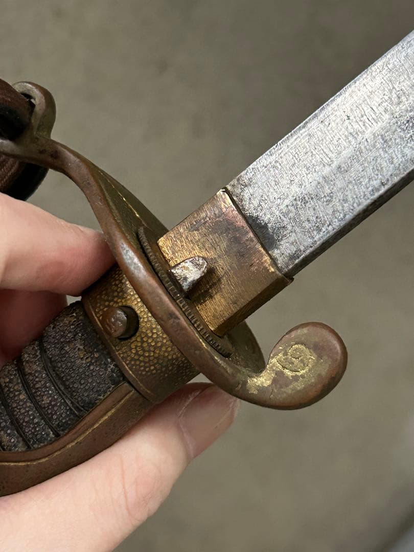 指揮刀　サーベル　刀緒付き　模造刀　日本軍　鍔　軍刀　銃剣　短剣　当時物　現状品