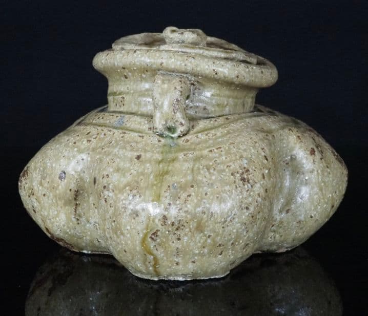 本物保証】坪島土平 廣永窯 古風伊賀水指 本人作 茶道具 共箱 川喜田半