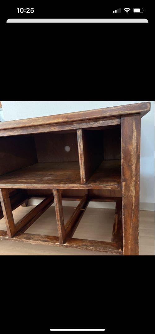 アンティーク。しっかりとした重量感のある一生物の棚です。テレビ台 収納