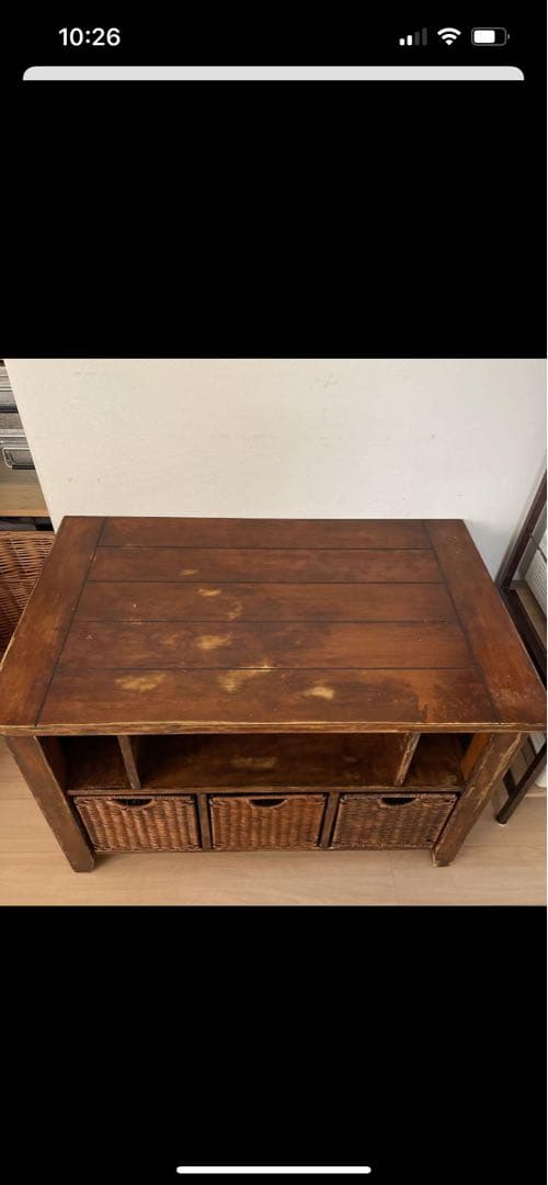 アンティーク。しっかりとした重量感のある一生物の棚です。テレビ台 収納