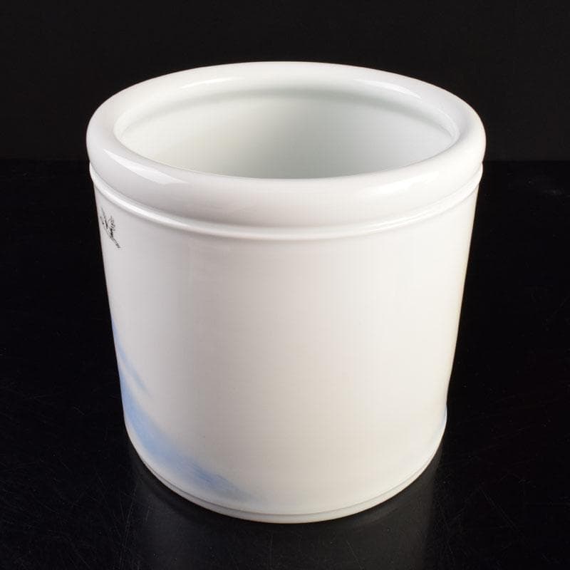 中国 景徳鎮製 徐江雲作 新彩筆筒 作品證書付 共箱 M