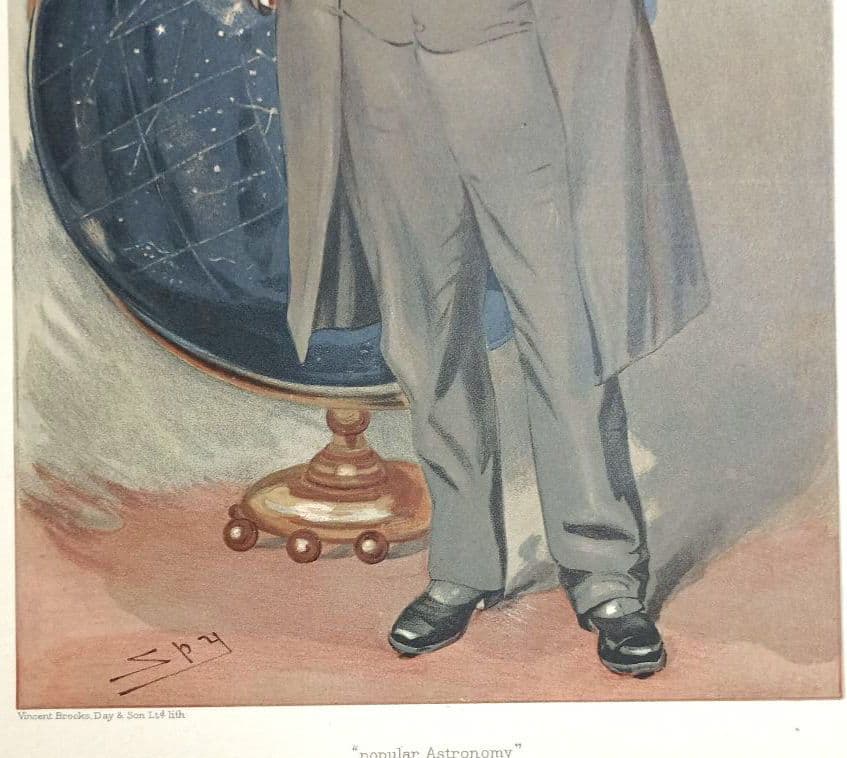 額装品 クロモリトグラフ VANITY FAIR 1905年 「天文学者」