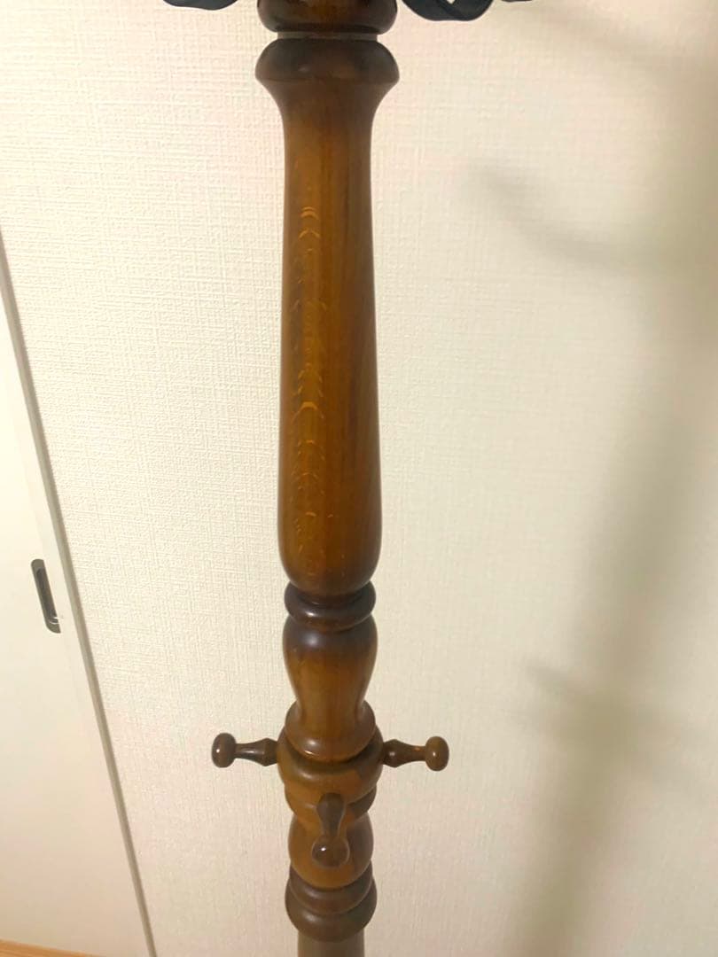 カリモク アンティーク コロニアル ハンガーラック ポールスタンド