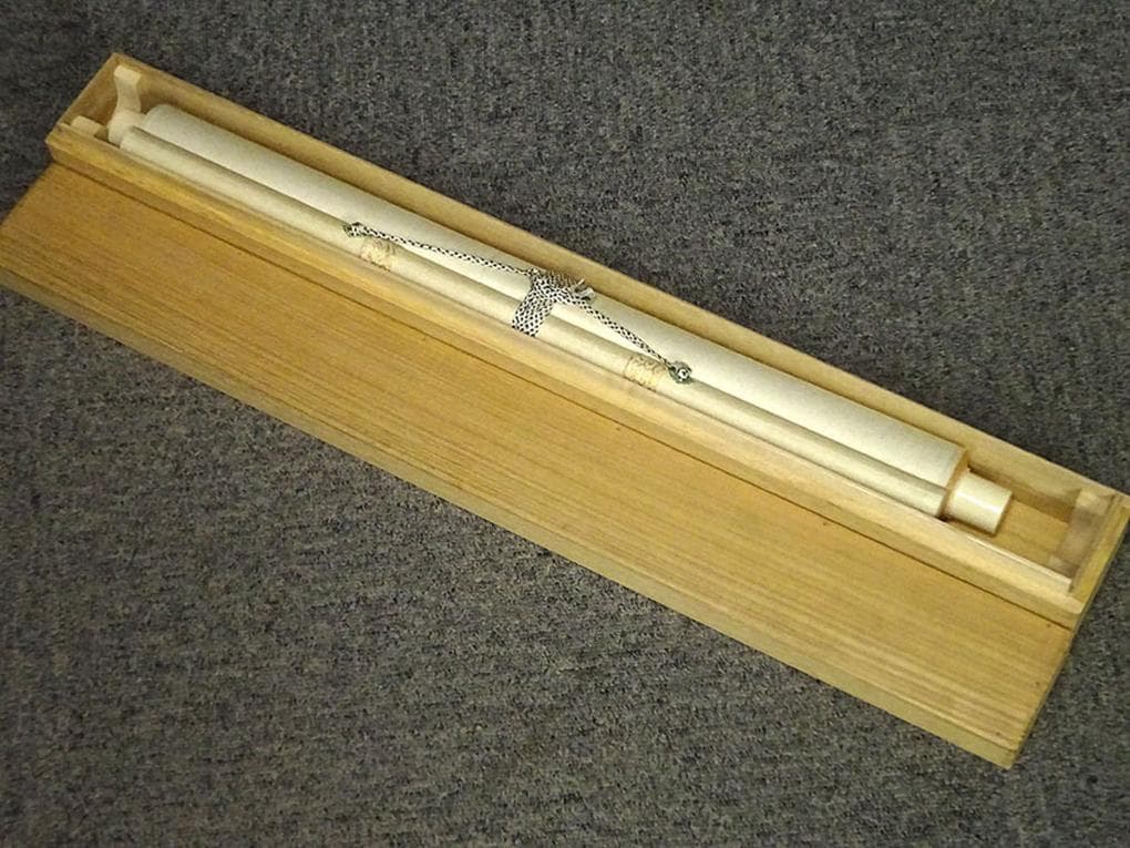 掛軸 藤井春生『双鶴図』日本画 絹本 肉筆 無地箱付 掛け軸 p12253