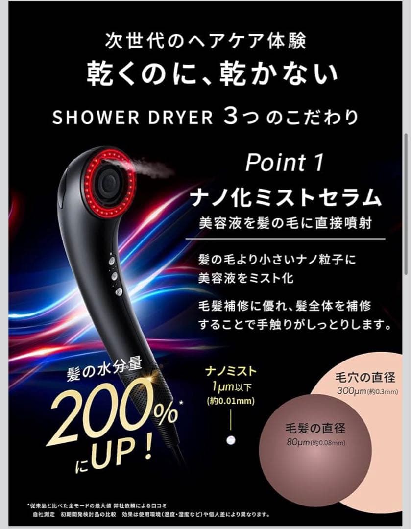 新品未開封 Brighte SHOWER DRYER ブライトシャワードライヤー
