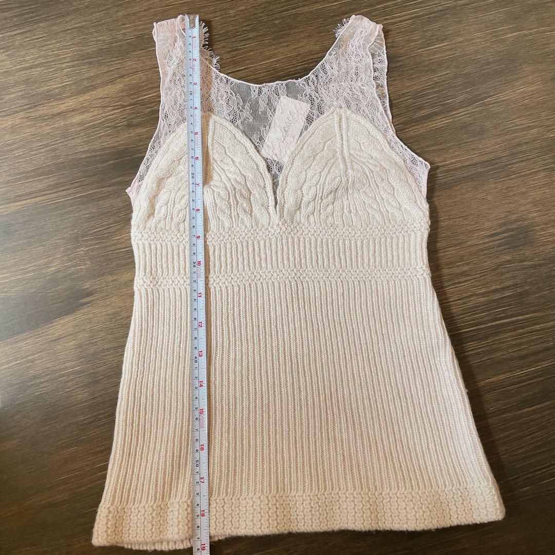 【新品未使用】babaco レース ケーブルタンク ベビーピンク バレエコア