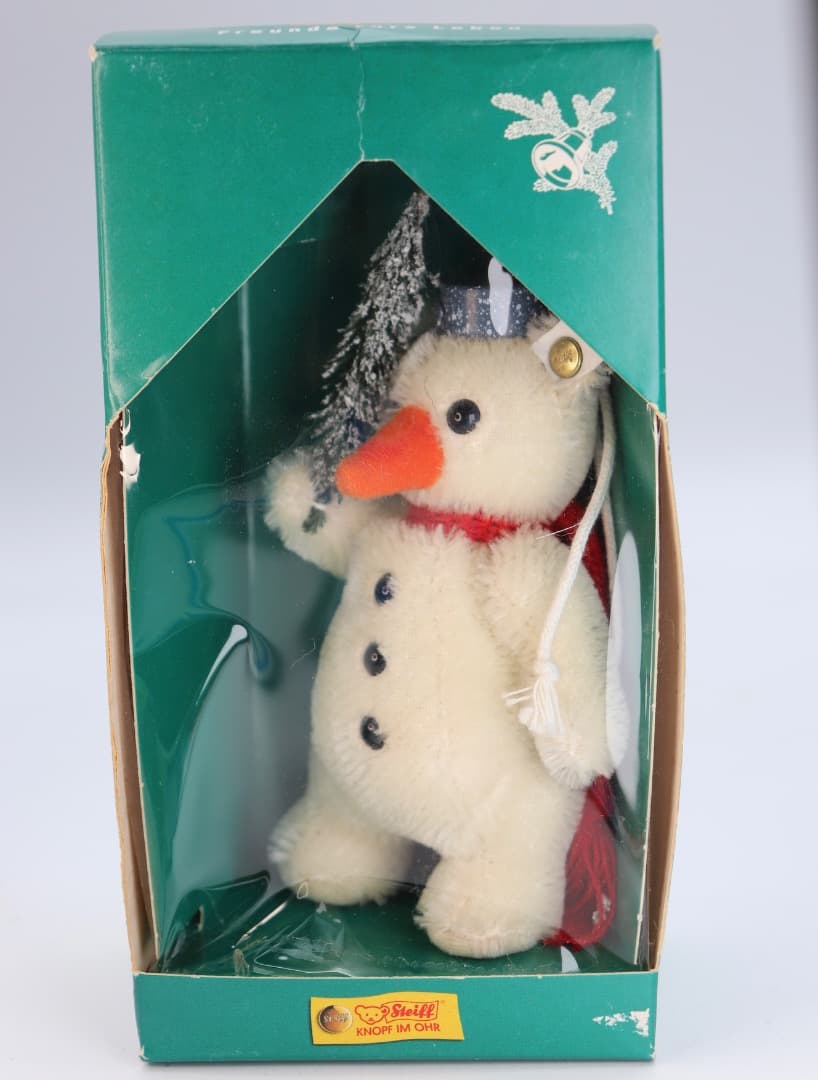 コレクション Steiff 1999 CHRISTMAS-TREE MAN WHITE Steiff 1999 CHRISTMAS-TREE SNOWMAN WHITE steiff Auctions Prices