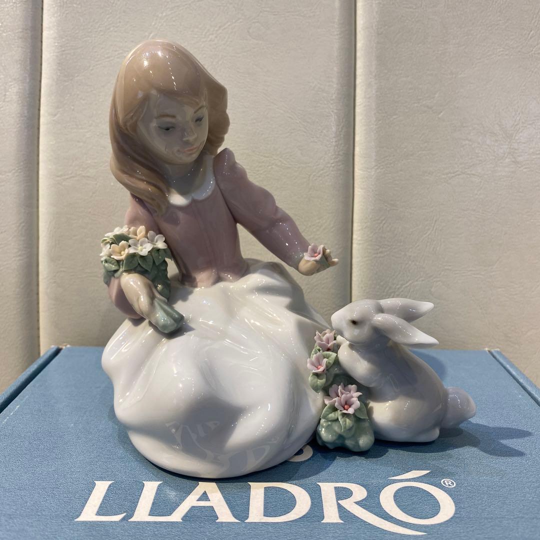 リヤドロ うさぎと仲良し ウサギ 少女 箱あり LLADRO「リヤドロ うさぎ