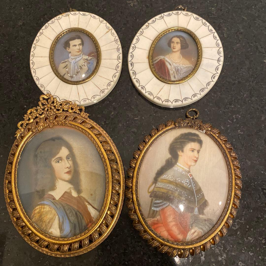 【蔵出し♡海外】人物画 ミニチュア　4作