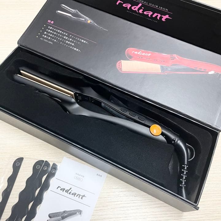 ラディアント radiant ストレートアイロン 数量限定モデル ブラック 黒