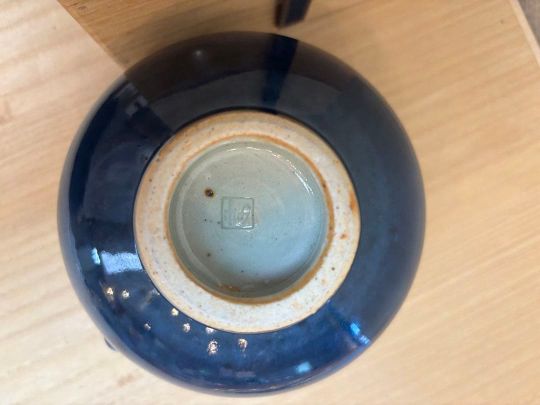 茶碗 呉須筒梅文 河井敏孝 茶碗 呉須筒梅文 河井敏孝 河井寛次郎