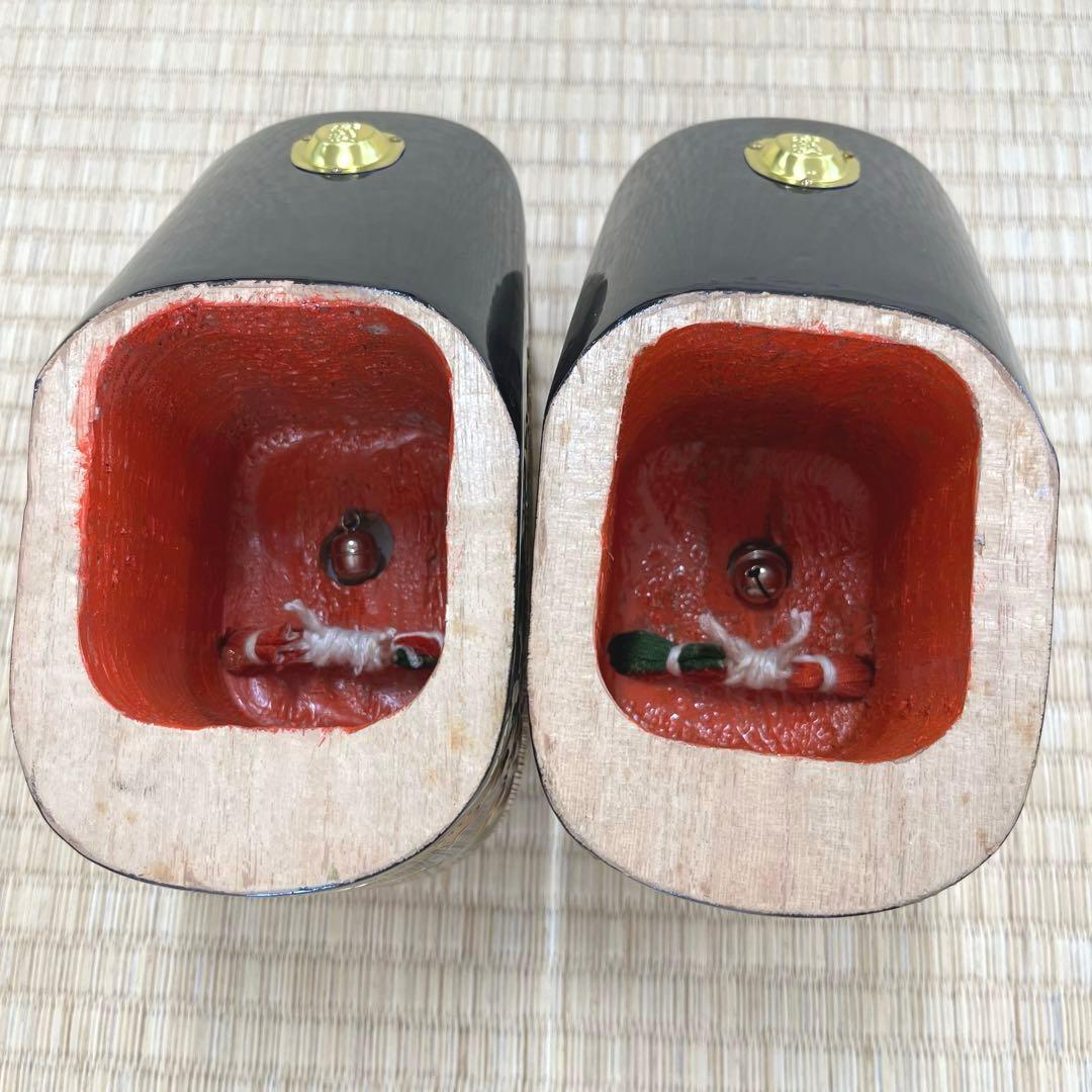 七五三 ぽっくり 七歳 飛鶴 漆金蒔絵 本畳 (未使用品)