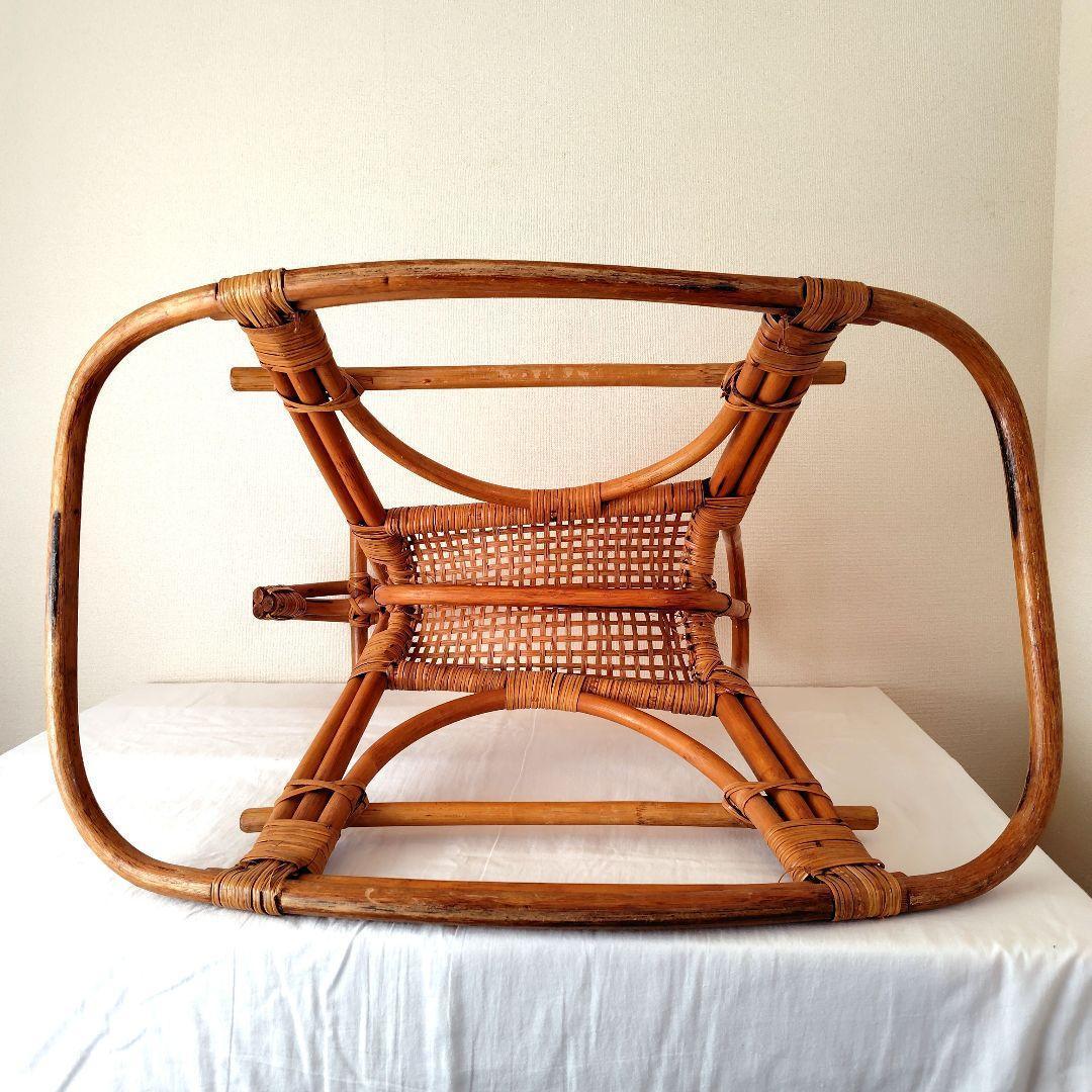 ラタン ロッキングホース 木製 ヴィンテージ レトロ 揺り木馬 おもちゃ